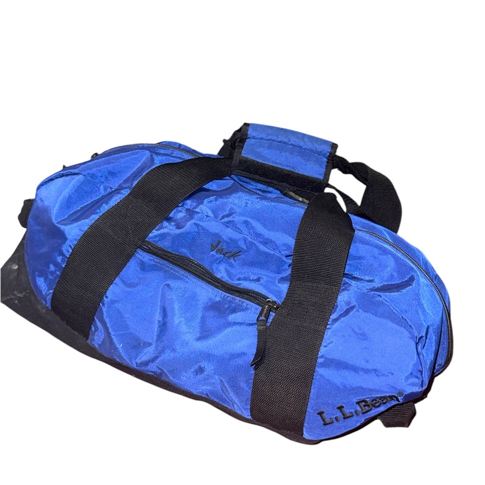 L.L. Bean Vibrant Adventurer Blue Travel Duffel + Waterbottle & sleeve